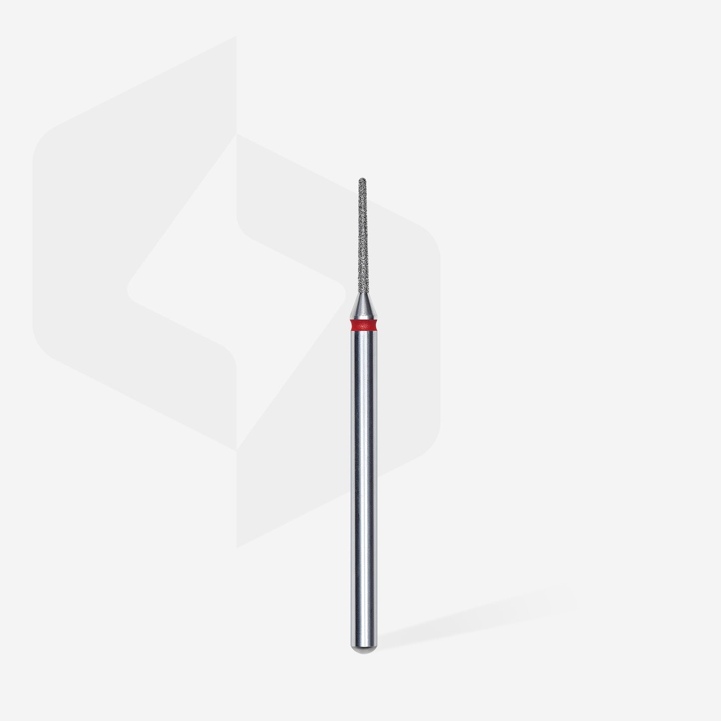 STALEKS Diamond nail drill bit, "needle", red, head diameter 1 mm, working part 10 mm