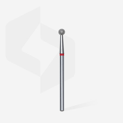 STALEKS Diamond nail drill bit, "ball", red, head diameter 3.5 mm