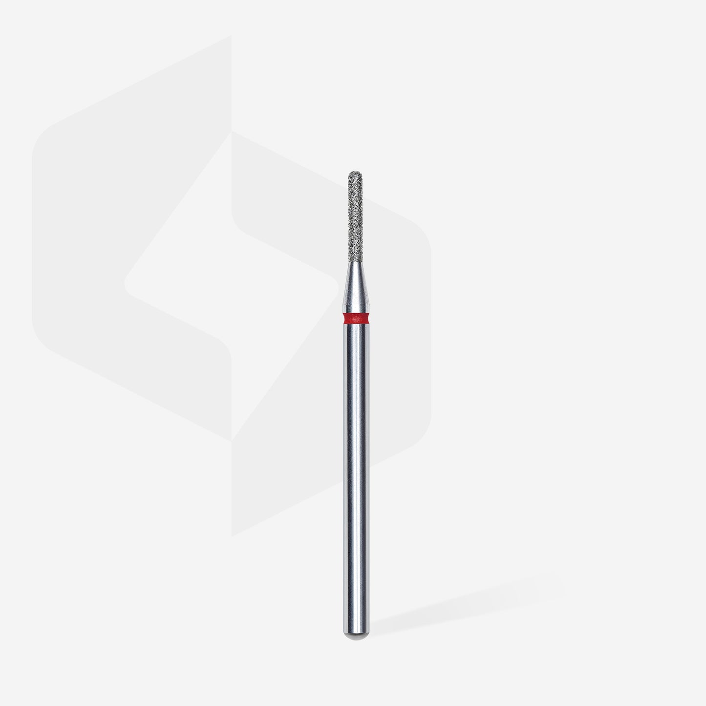 STALEKS Diamond nail drill bit, rounded "cylinder", red, head diameter 1.4 mm, working part 8 mm