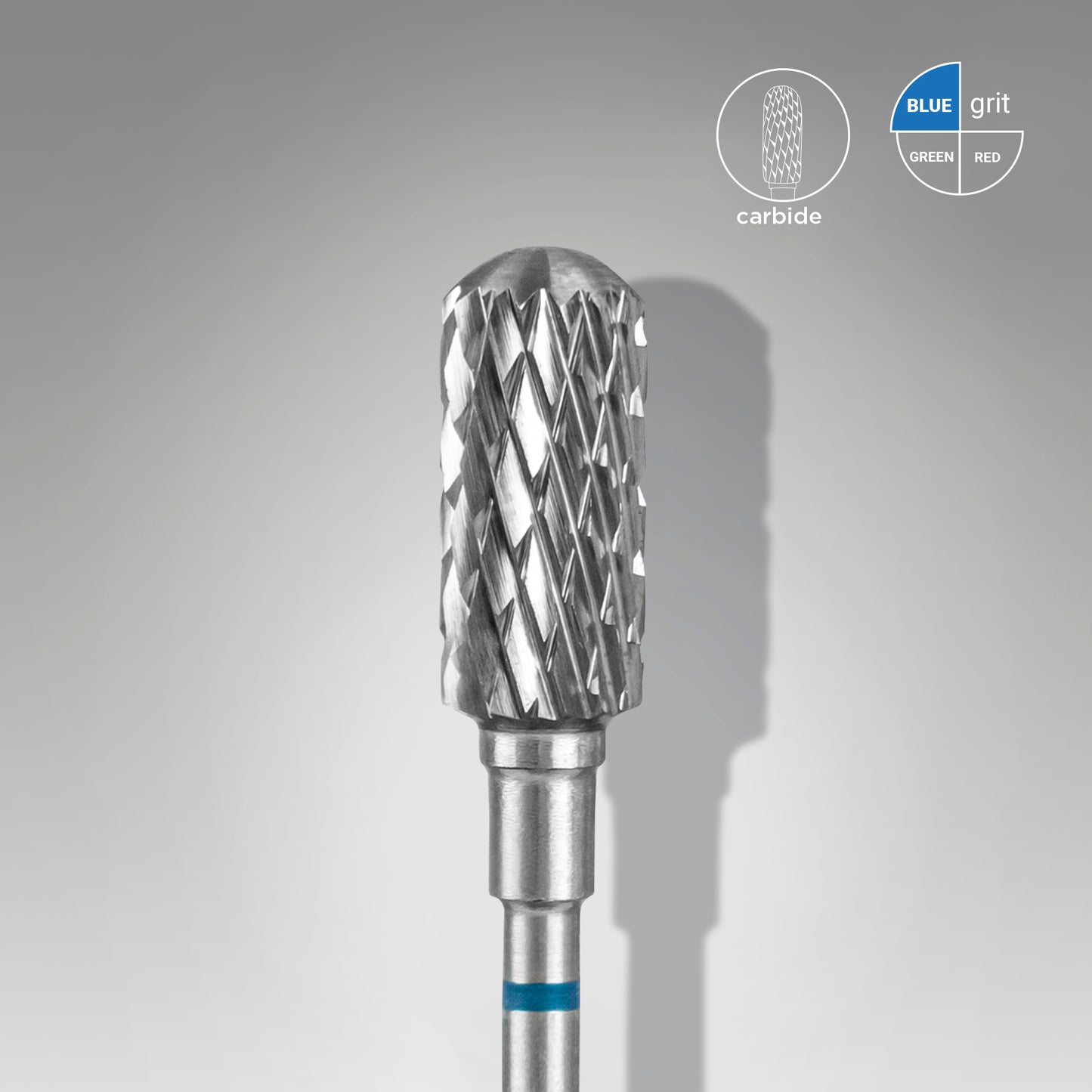 Carbide drill bit, safe rounded "cylinder," blue, head diameter 6 mm/ working part 14 mm