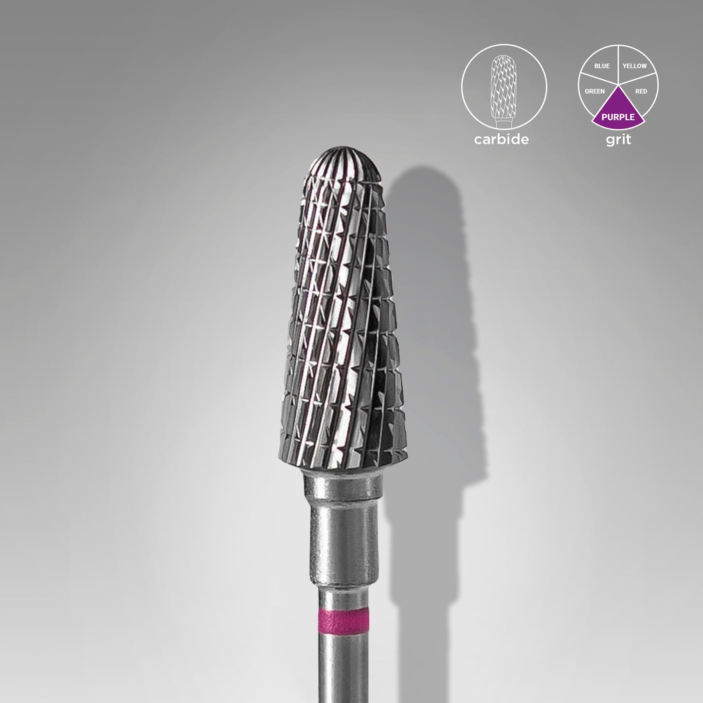 Carbide nail drill bit, "frustum", purple, head diameter 6 mm / working part 14 mm