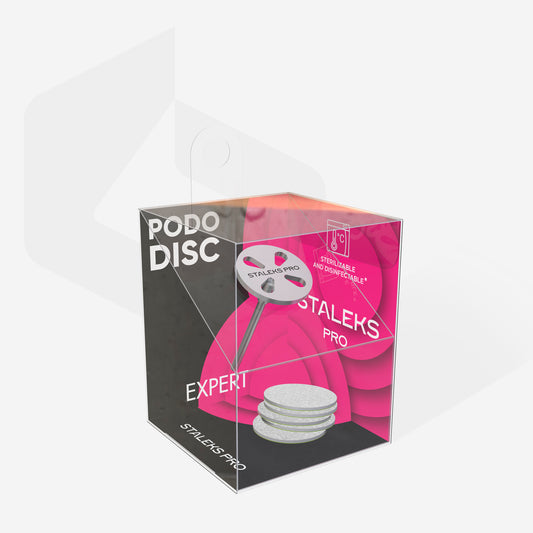 PODODISC STALEKS PRO S (15 mm) pedicure disc in the set with disposable files 180 grit (5 pcs)