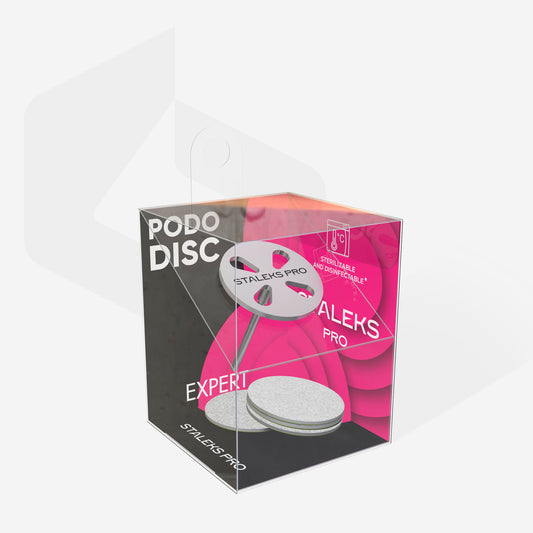 PODODISC STALEKS PRO M (20 mm) pedicure disc in the set with disposable files 180 grit (5 pcs)